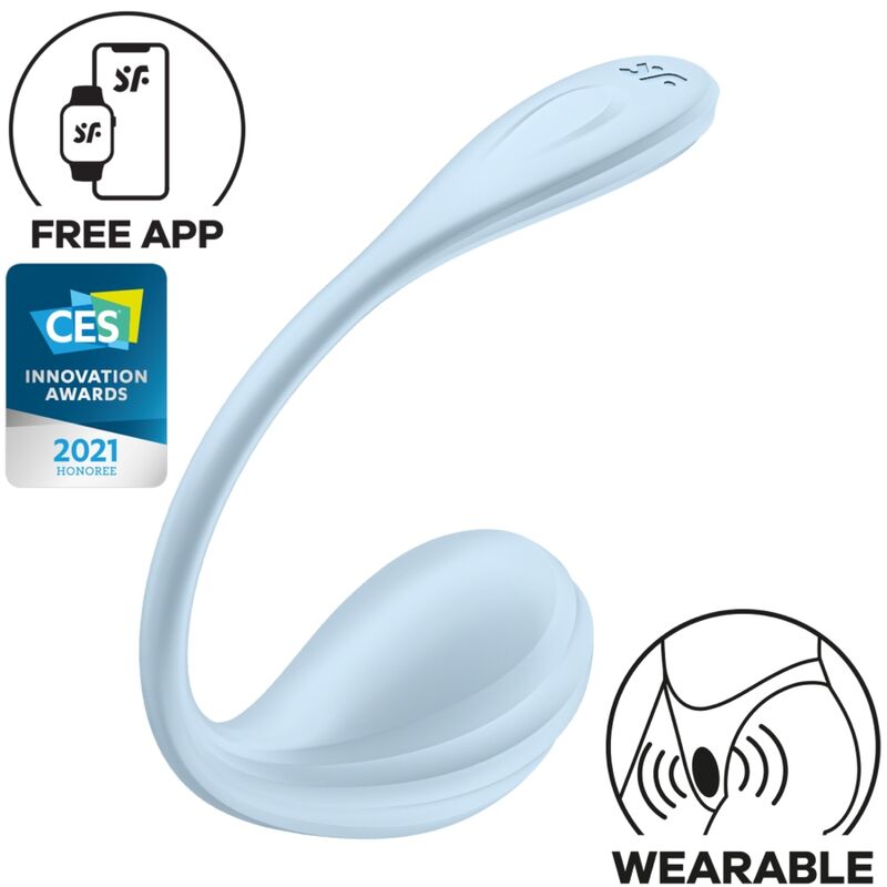 SATISFYER - Smooth Petal G-punktsstimulator med app Himmelblå