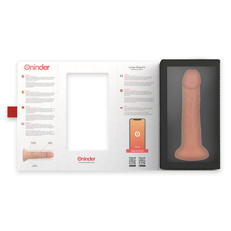 ONINDER - Bogotá Vibrerende dildo Large 9 hastigheter Naturlig 22 cm (gratis app)