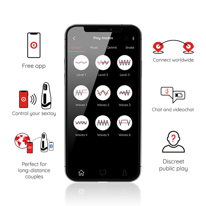 ONINDER - Seoul Oppladbar masturbator 10 hastigheter (gratis app)