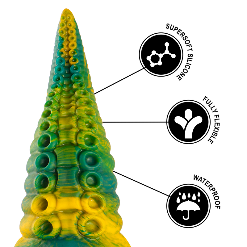 EPIC - Cetus Silikondildo Tentacle Grønn Str. S