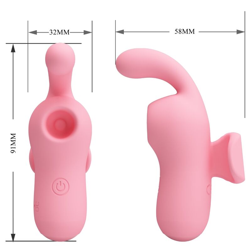 PRETTY LOVE - Magic Fairy Fingervibrator med Sug og Kanin