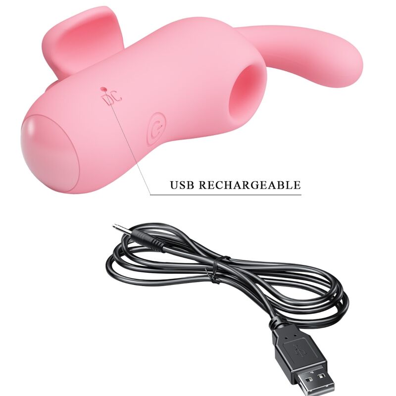 PRETTY LOVE - Magic Fairy Fingervibrator med Sug og Kanin
