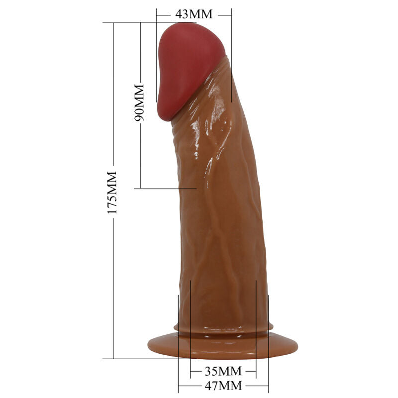 PRETTY LOVE - Starks Vibrerende strap-on med seletøy-truse 17,5 cm