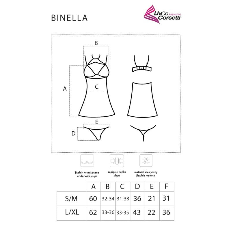 LIVCO CORSETTI - Binella Babydoll & string-sett