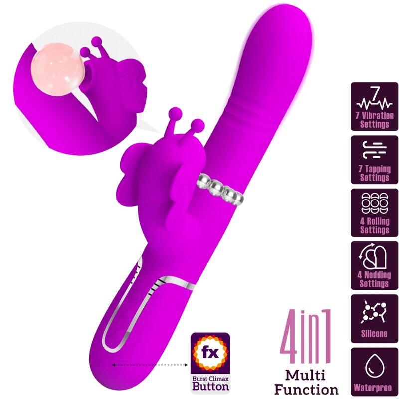 PRETTY LOVE - Butterfly 4-i-1 Rabbitvibrator