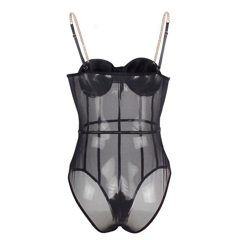 SUBBLIME - Transparent Body med Metallstropper og Kjeder