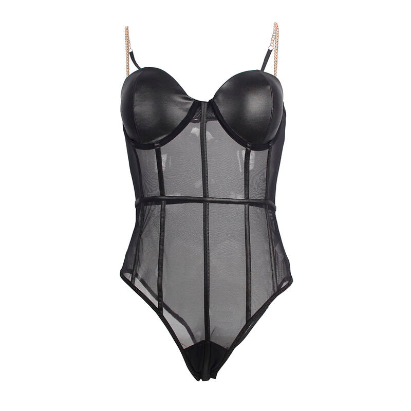 SUBBLIME - Transparent Body med Metallstropper og Kjeder