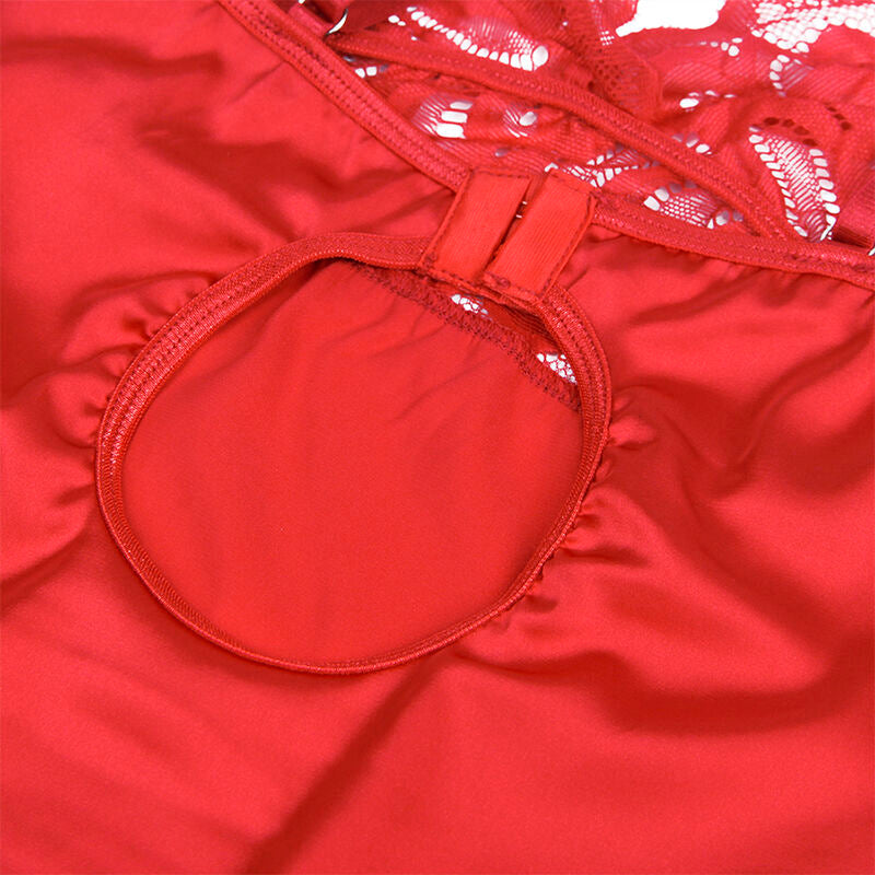 SUBBLIME - Satin-babydoll med blonde