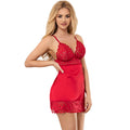 SUBBLIME - Satin-babydoll med blonde
