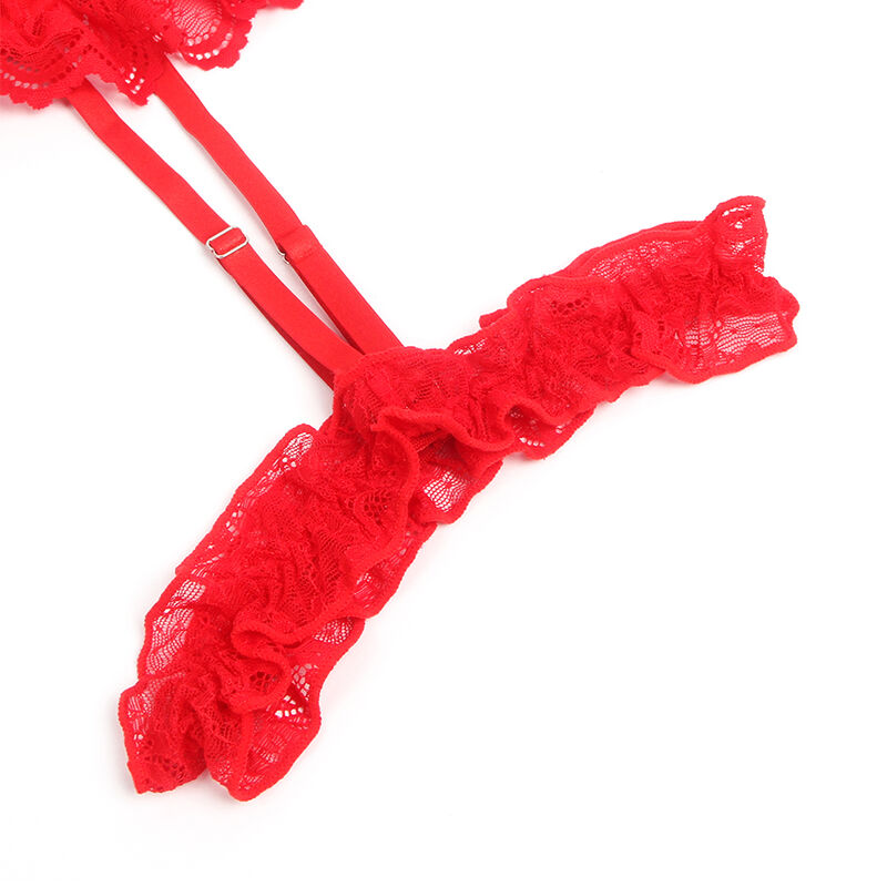 SUBBLIME - Teddy med hofteholder og blonde-detalj