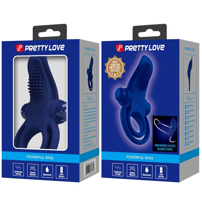 PRETTY LOVE - Vibrerende Penisring Blå