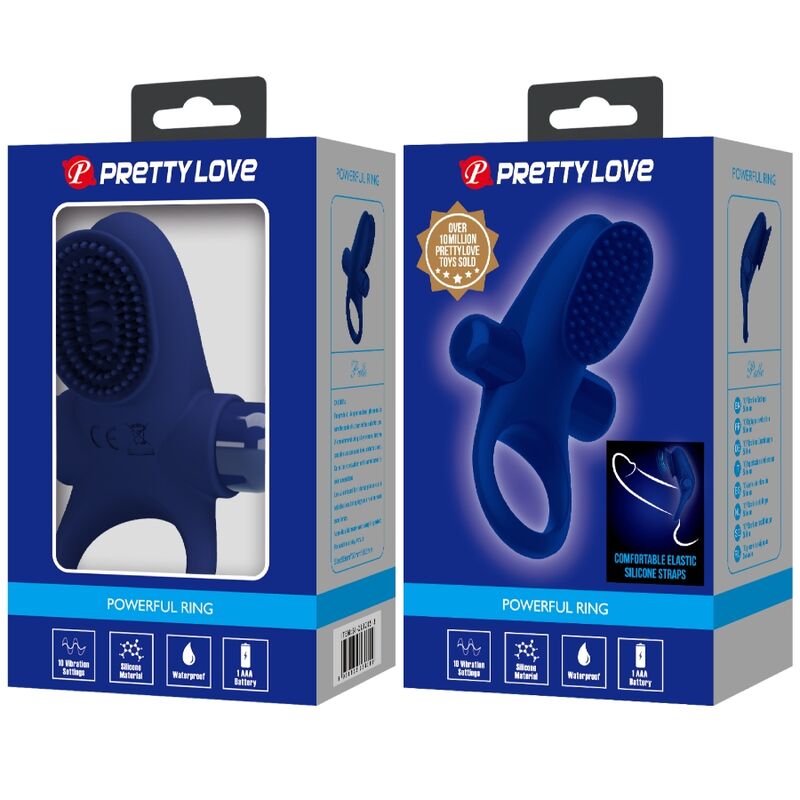 PRETTY LOVE - Vibrerende Penisring Blå