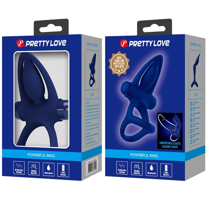 PRETTY LOVE - Vibrerende Penisring Blå