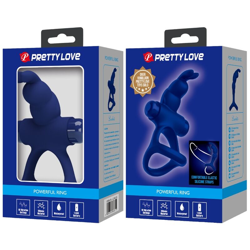 PRETTY LOVE - Vibrerende Penisring Blå