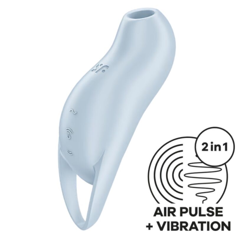 SATISFYER - Pocket Pro 1 Lufttrykksvibrator Lyseblå