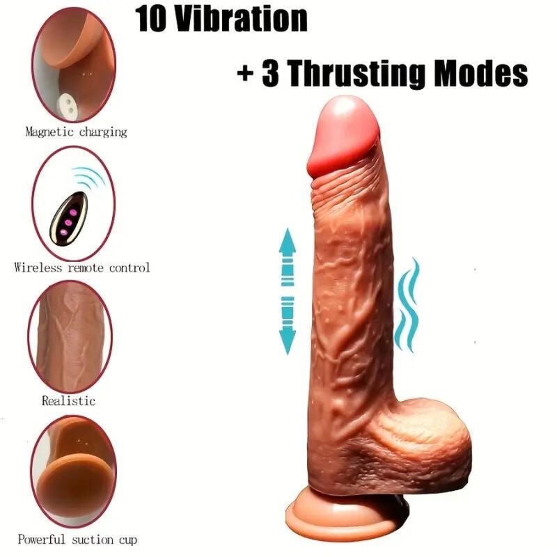 ARMONY - Realistisk støtende vibrerende dildo med fjernkontroll 22,5 cm