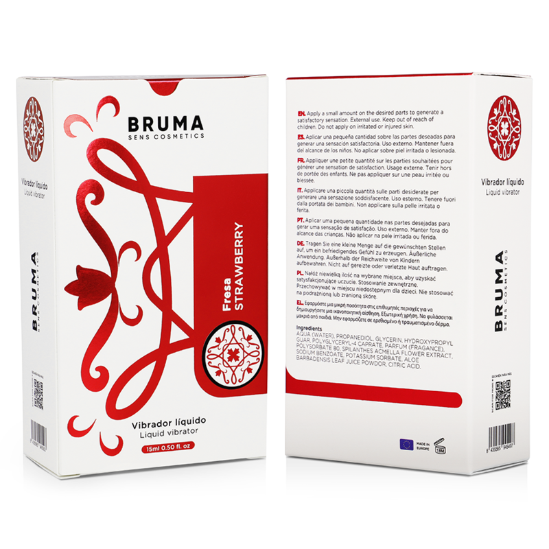 BRUMA - Liquid Vibrator Ultra Glidende Jordbær 15 ml