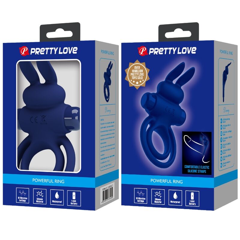 PRETTY LOVE - Vibrerende Penisring Blå