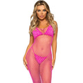 LEG AVENUE - Lang Nettingkjole med Åpen Rygg