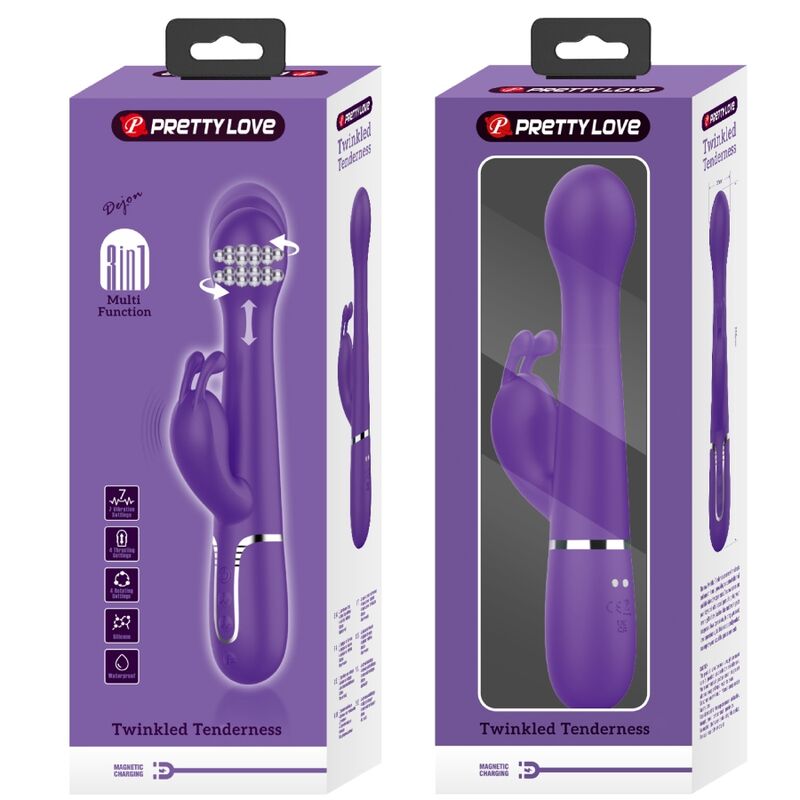 PRETTY LOVE - Dejon 3-i-1 Rabbitvibrator Lilla