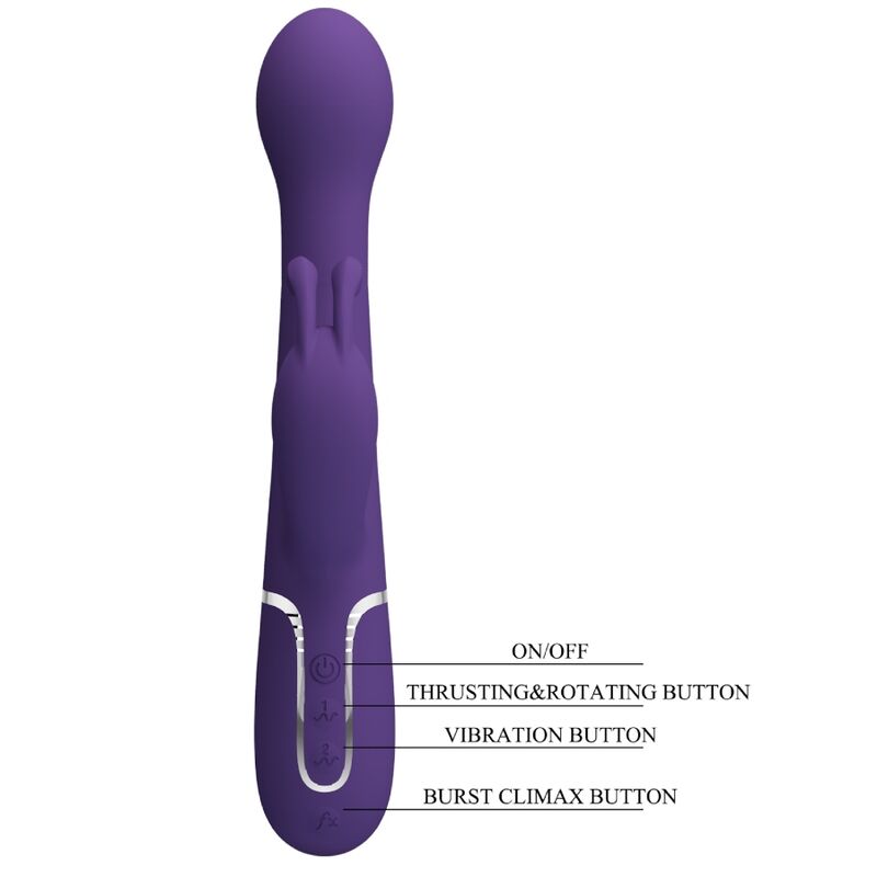 PRETTY LOVE - Dejon 3-i-1 Rabbitvibrator Lilla