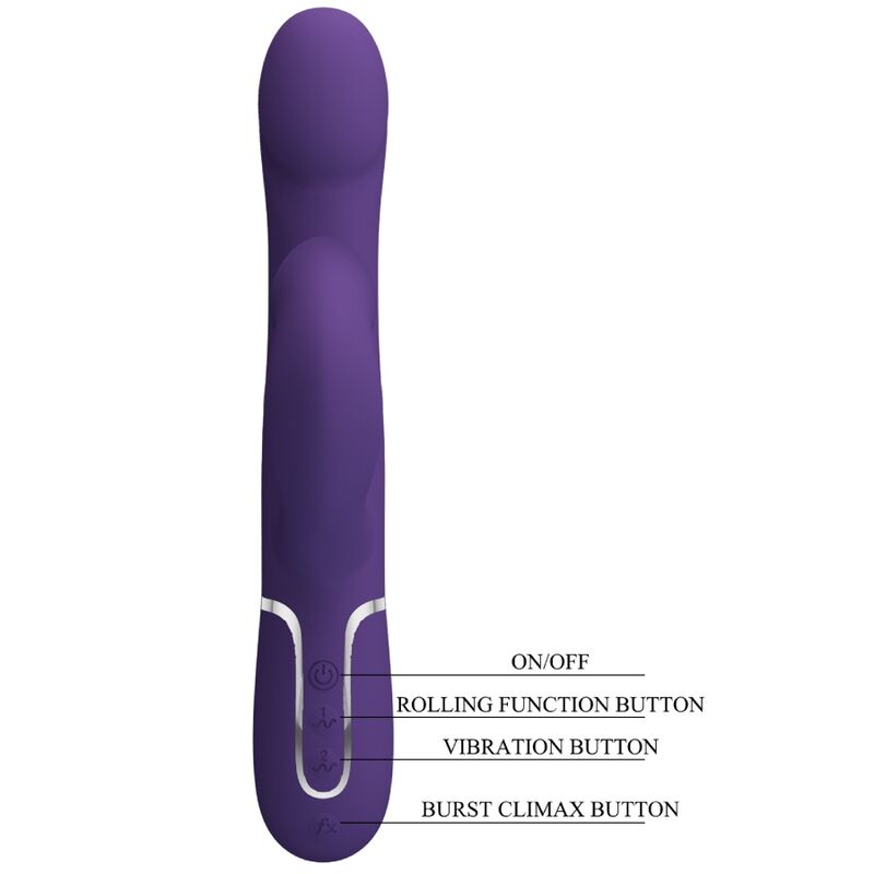 PRETTY LOVE - Zalin Rabbitvibrator med kuler 4-i-1