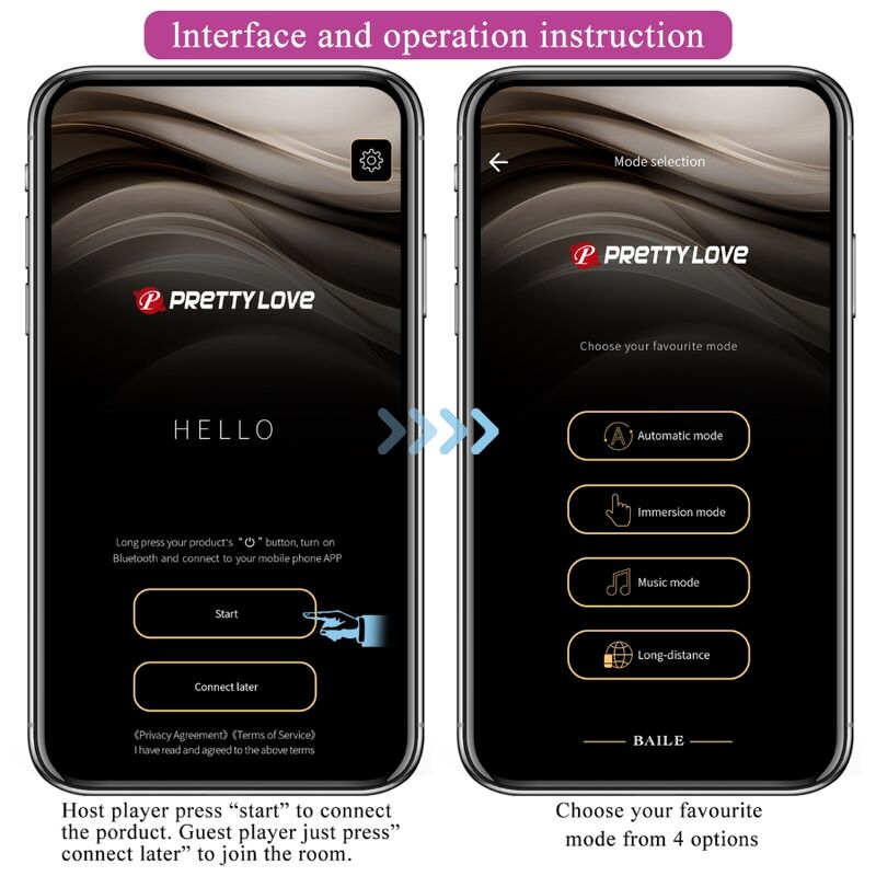 PRETTY LOVE - Hector El-sjokk-vibrator med gratis app