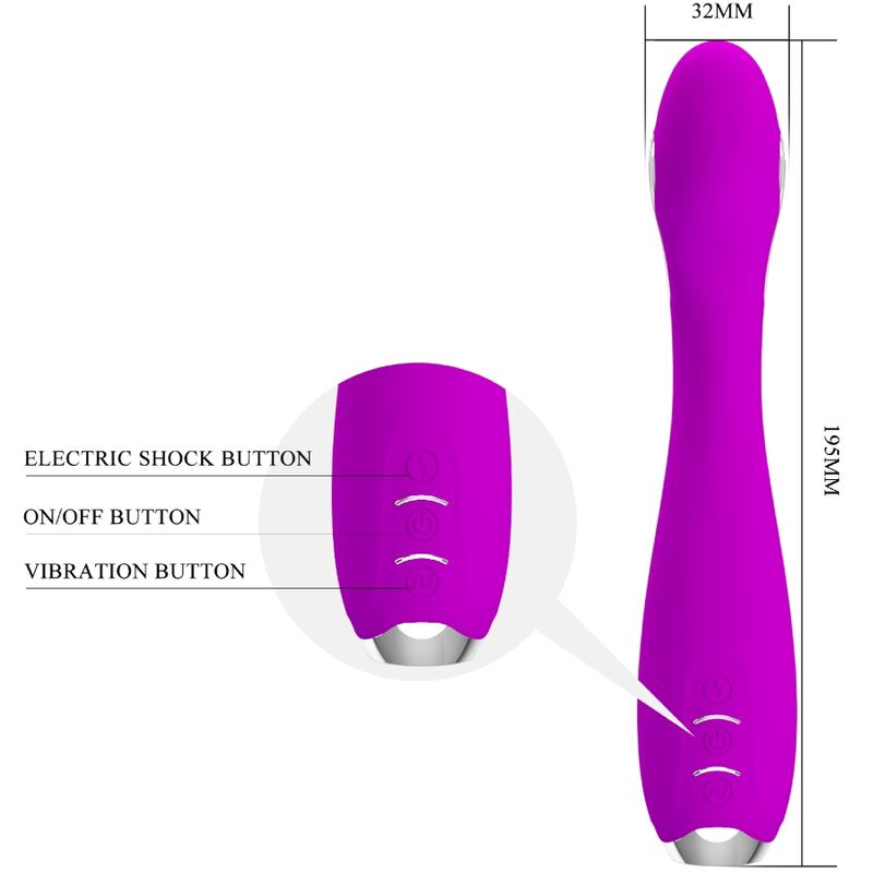PRETTY LOVE - Hector El-sjokk-vibrator med gratis app