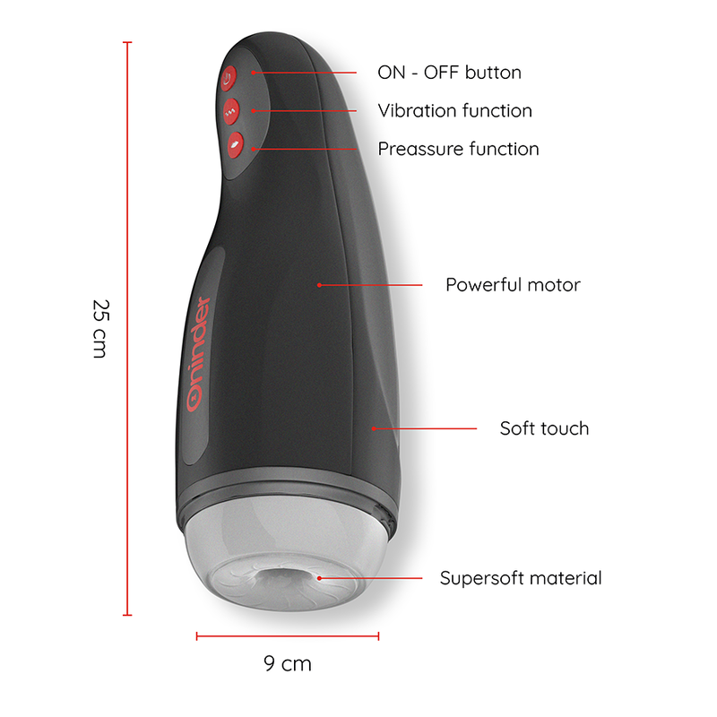 ONINDER - Seoul Oppladbar masturbator 10 hastigheter (gratis app)