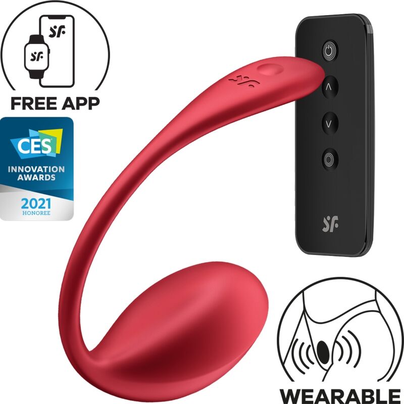SATISFYER - Shiny Petal G-punktsvibrator med fjernkontroll