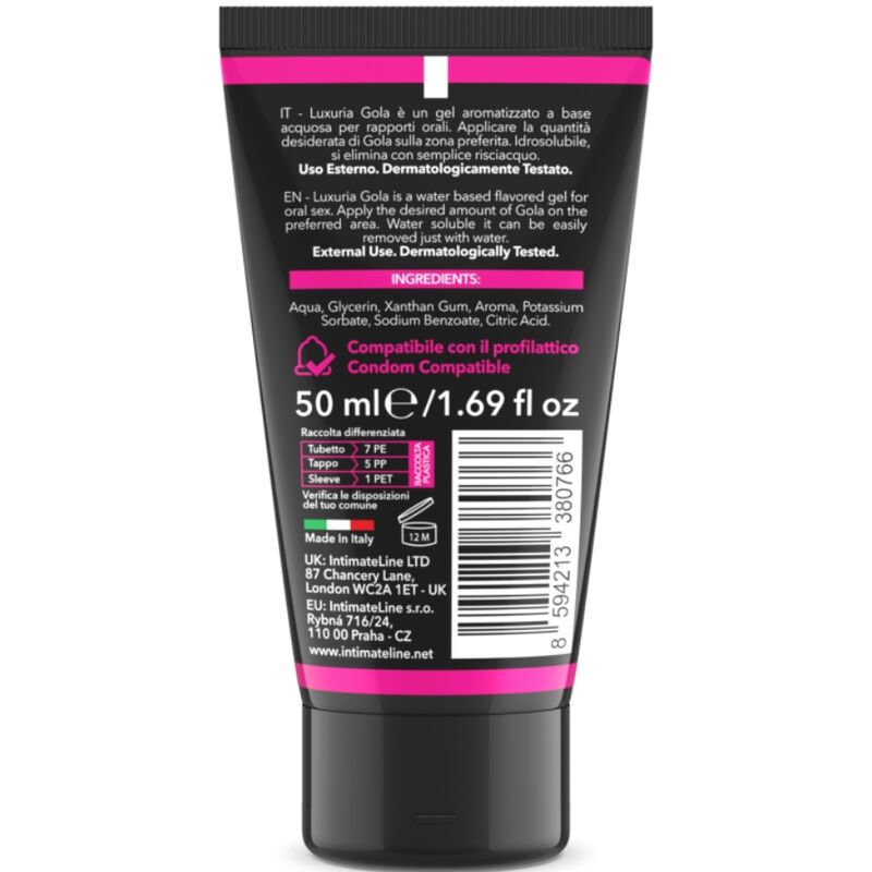 INTIMATELINE LUXURIA - Oralsex-gel Kirsebær 50 ml