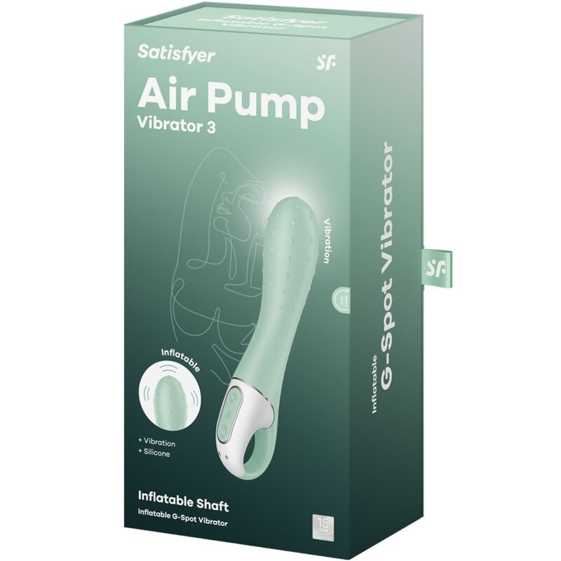 SATISFYER - Air Pump Vibrator 3 Oppblåsbar G-punktsvibrator Mynte