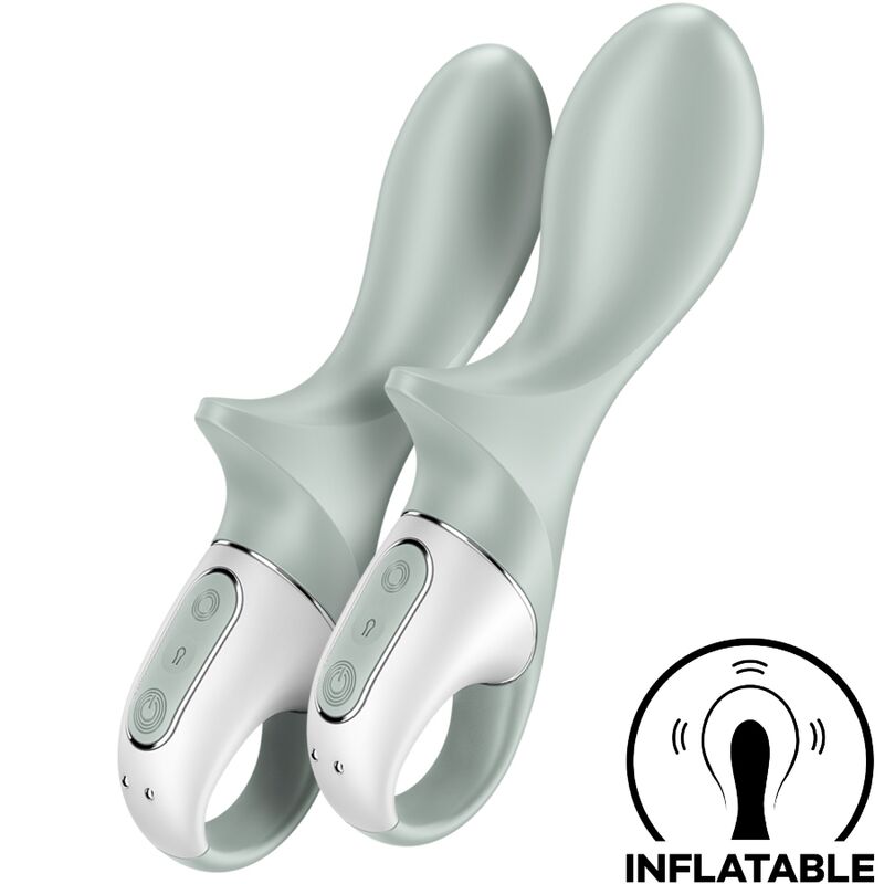 SATISFYER - Air Pump Booty 3 Oppblåsbar analvibrator Grågrønn