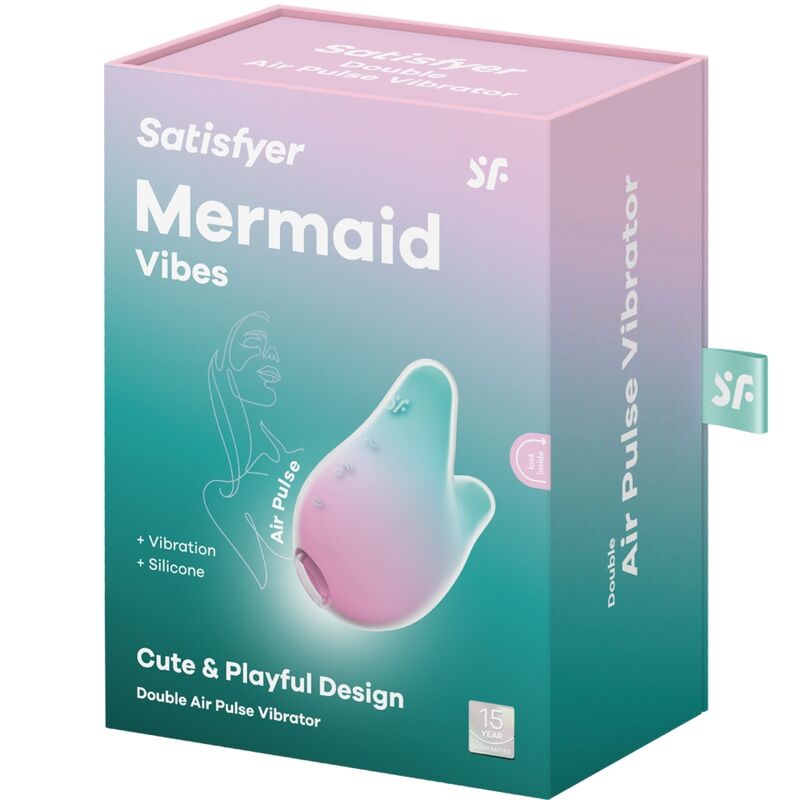 SATISFYER - Mermaid Vibes Lufttrykksvibrator Mint/Rosa