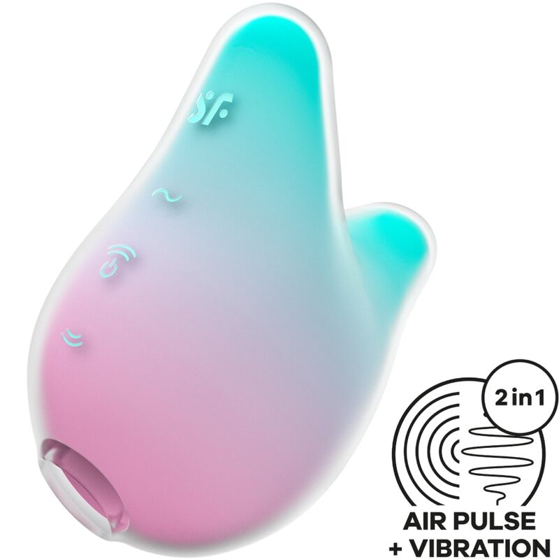 SATISFYER - Mermaid Vibes Lufttrykksvibrator Mint/Rosa