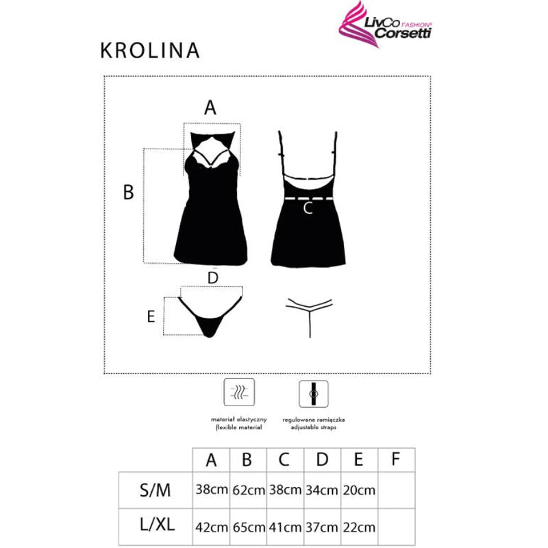 LIVCO CORSETTI FASHION - Krolina Chemise og Truse
