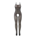 SUBBLIME - Elastisk Nettingbodystocking med Åpen Skritt
