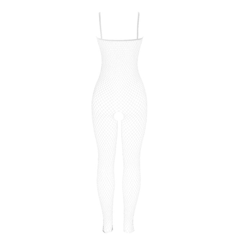 SUBBLIME - Bodystocking i nett med åpen skritt og sløyfer