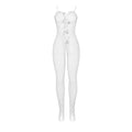 SUBBLIME - Bodystocking i nett med åpen skritt og sløyfer