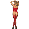 SUBBLIME - Nettingbodystocking Rød
