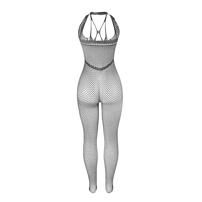 SUBBLIME - Lang Nettingbodystocking med Stropper