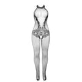 SUBBLIME - Bodystocking i netting & blonde med høy hals