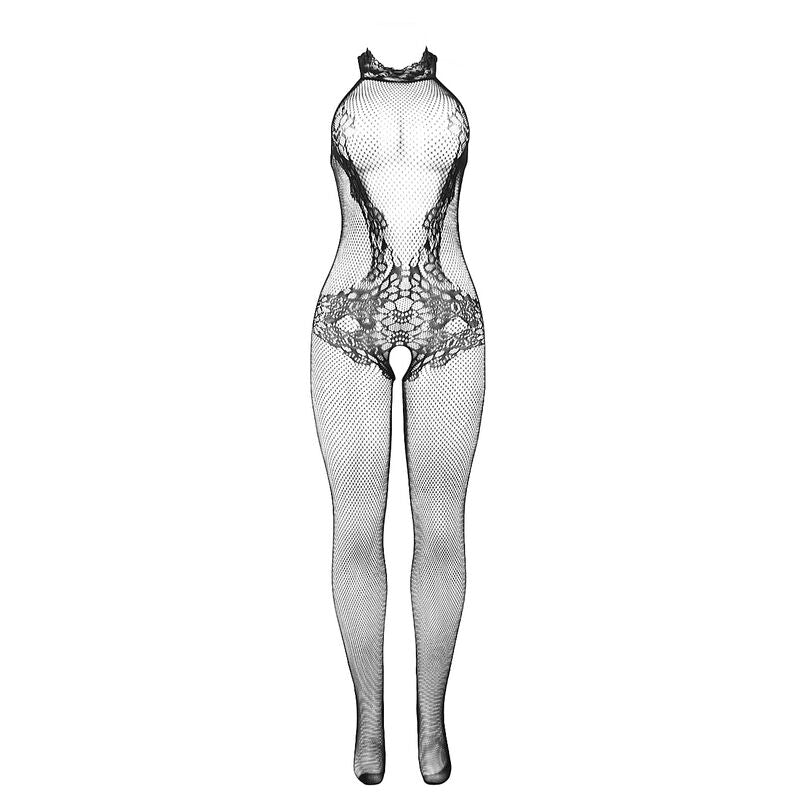 SUBBLIME - Bodystocking i netting & blonde med høy hals