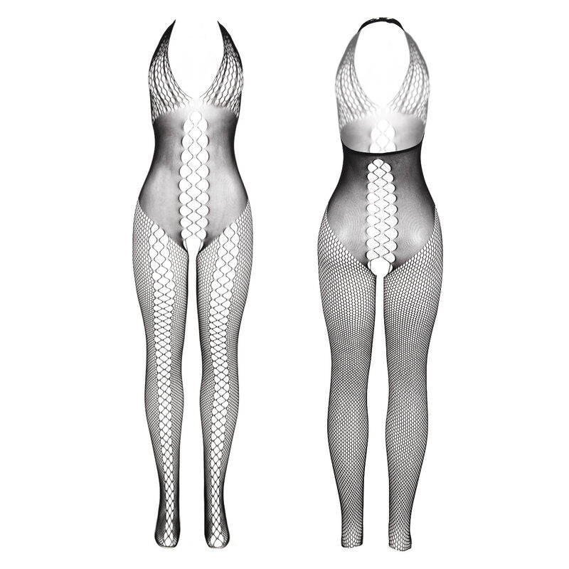 SUBBLIME - Bodystocking med Åpen Rygg og Korsdetaljer