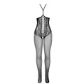 SUBBLIME - Bodystocking i nett med åpne cups og halterhals