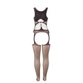 SUBBLIME - Nettingbodystocking med Cup og Åpne Skuldre