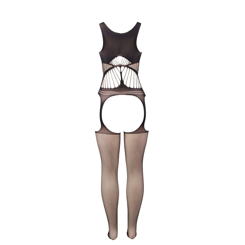 SUBBLIME - Nettingbodystocking med Cup og Åpne Skuldre