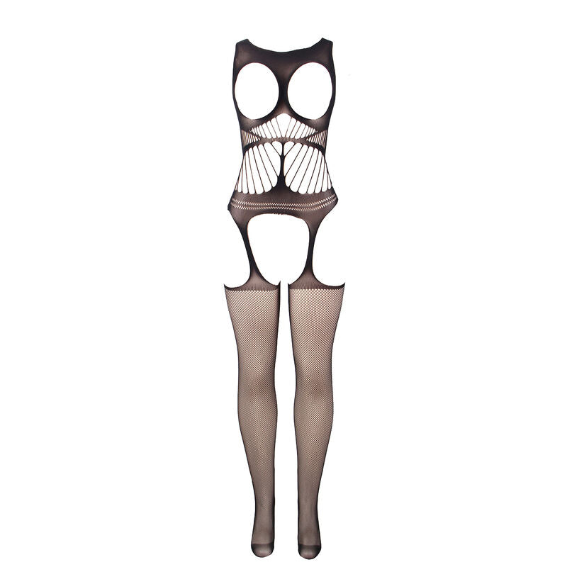 SUBBLIME - Nettingbodystocking med Cup og Åpne Skuldre