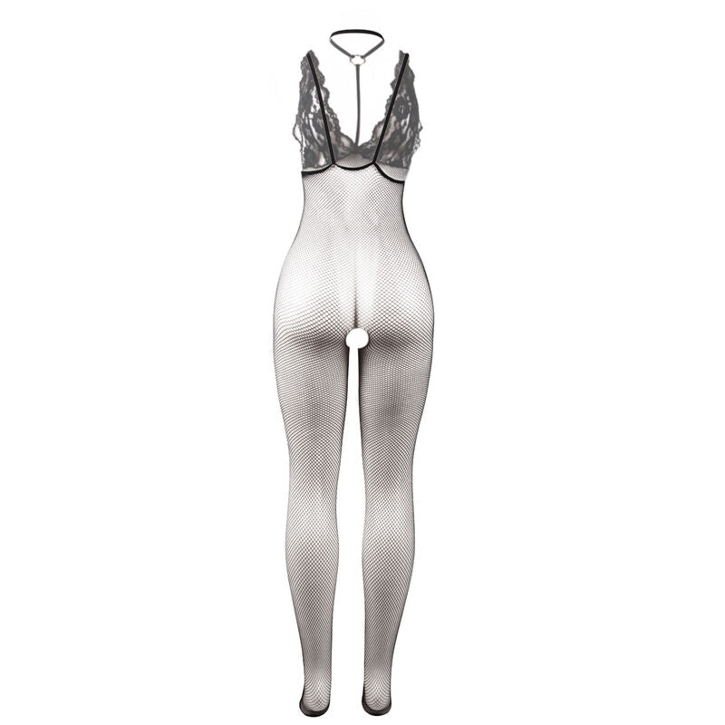 SUBBLIME - Transparent Nettingbodystocking med Åpen Skritt