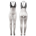 SUBBLIME - Transparent Nettingbodystocking med Åpen Skritt